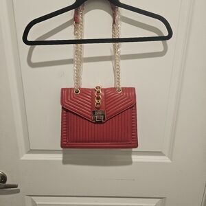 Badgley Mischka Red Quilted Women's Bag